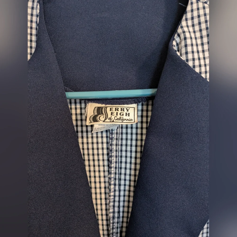 Vintage Jerry Leigh Cropped Button Checkered Picnic Cottegecore Blazer